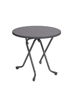Alco Steel Folding Heavy Duty Table 80cm Diameter Graphite R20GCG