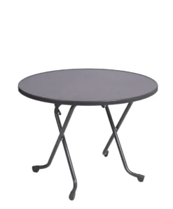 Alco Steel Folding Heavy Duty Table 100cm Diameter Graphite R18GCG