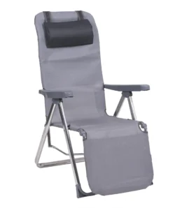 Alco Relaxer Aluminium Oval Tube Closed Leg Extilene Adjustable Headrest. Grey. Multiposition.583ALF-0074