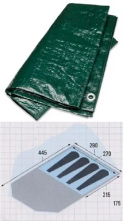 Gelert Stratus Tunnel 4 DLX Footprint Groundsheet Shaped To Fit 290 X 442cms