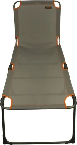 Portal Outdoor Lounger Sun Or Camping Bed Green With Orange Headrest And Stitching PT-CH-AVA -Vango Camping Shop 71rmkexcxll. ac sl1500