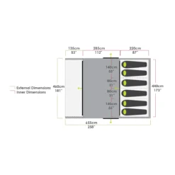 Zempire Evo TXL V2 6 Person Inflatable Tent 2023 ZE-0197001-003 -Vango Camping Shop evo txl v2 0197001 002 web simplified floorplan ss22 1