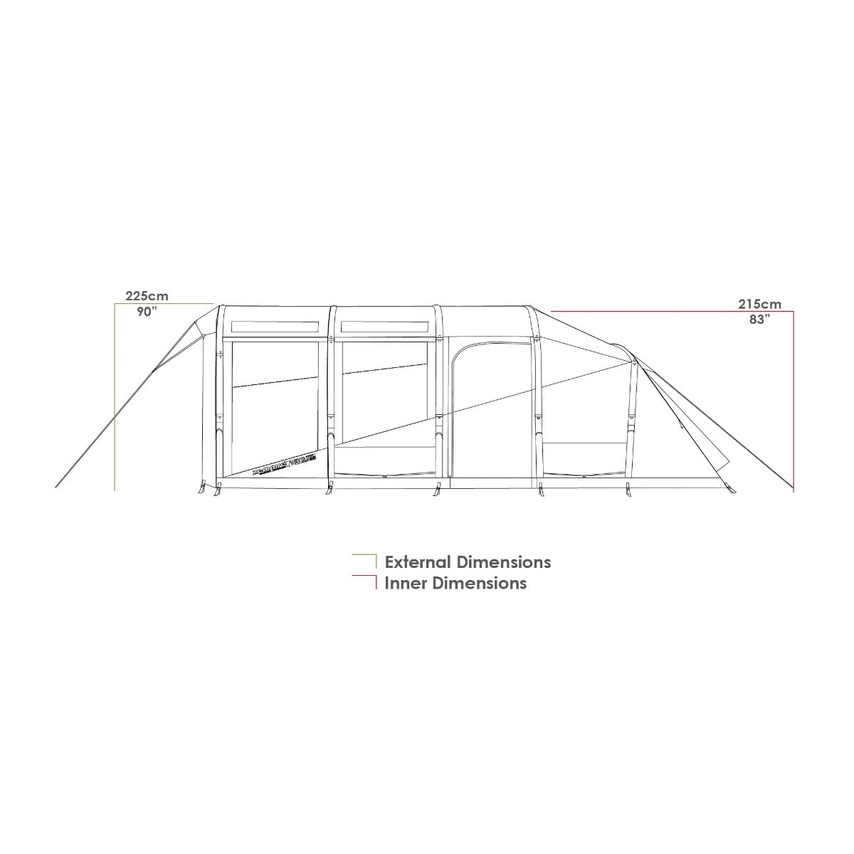 INDOOR SHOW MODEL Zempire Evo TXL V2 6 Person Inflatable Tent 2022 ZE-0197001-002 14 INDOOR SHOW MODEL Zempire Evo TXL V2 6 Person Inflatable Tent 2022 ZE-0197001-002 - Image 14
