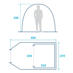 Leisurewize Olympus 4-Man Inflatable Air Tent LWTENT3 -Vango Camping Shop image 8