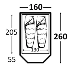 Kampa Brighton 2 BLUE -Vango Camping Shop kampabrighton2fp compressor