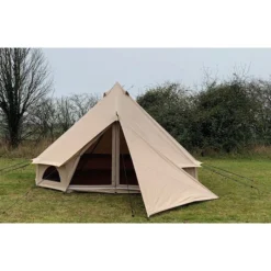 Quest Elite Bell Tent Signature 5 Metre A5001 -Vango Camping Shop questbell4mwithdoortarp compressor 1