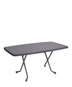 Alco Steel Folding Heavy Duty Oval/Rectangular Table 150cmx90cm Graphite R36GCG