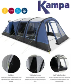 Kampa Croyde 6 AIR Package With Carpet And Groundsheet 9120001252
