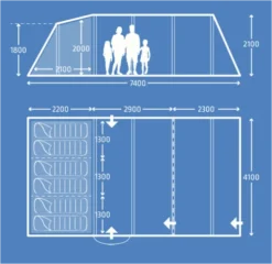 Kampa Croyde 6 AIR POLYCOTTON Tent 9120001250 -Vango Camping Shop s l500 1 41 1