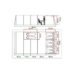 Coleman Weathermaster 8XL Premium Air TENT PACKAGE 2000035190 2023 -Vango Camping Shop weathermaster 8xl floor plan 1 1